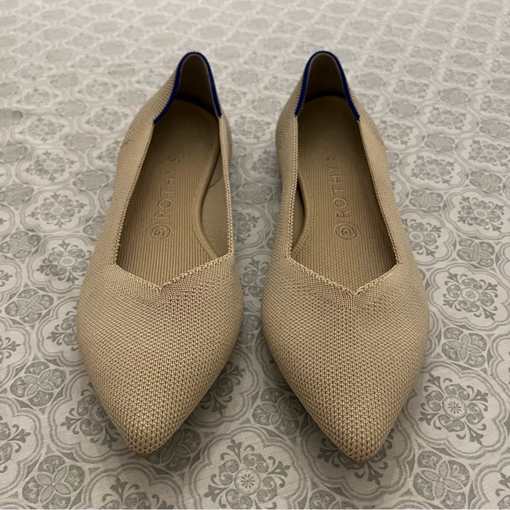 ROTHY'S The Point Cream/Tan Size 10